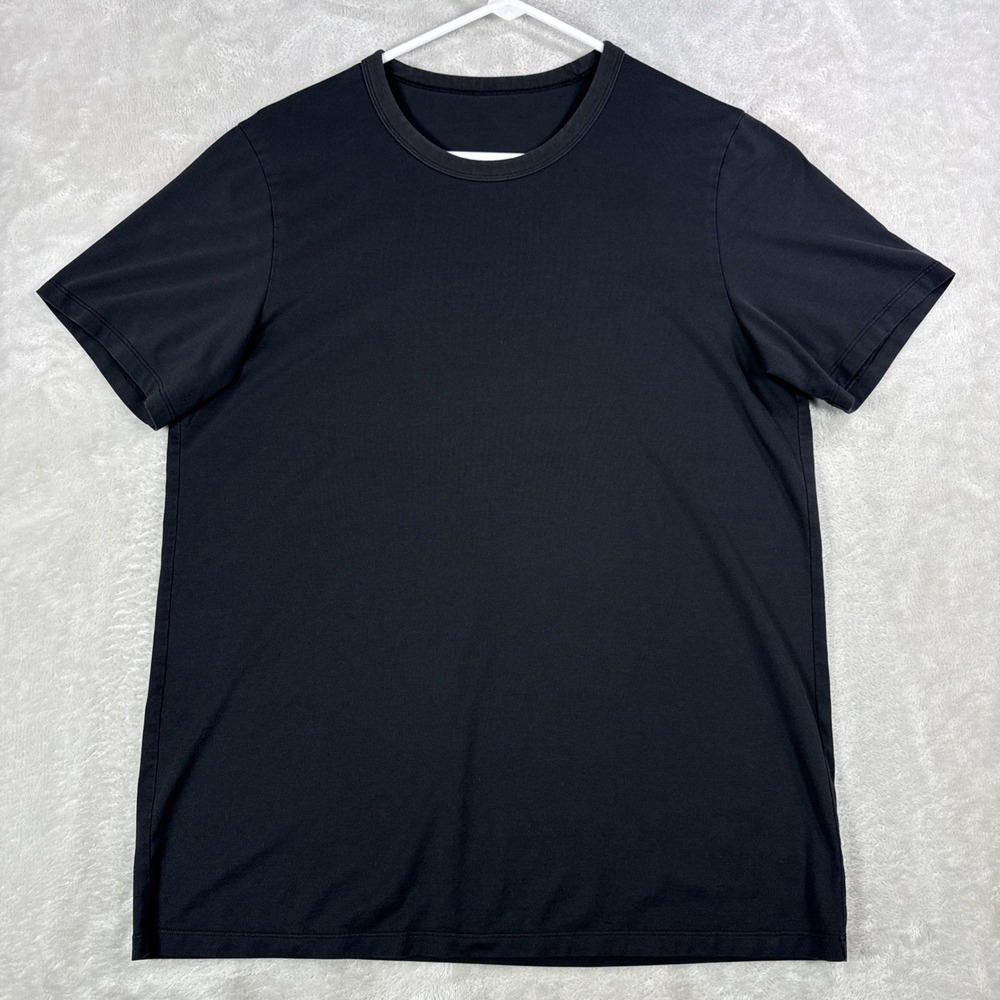 Lululemon Fundamental T-Shirt Men M Black Short Sleeve Athleisure Training